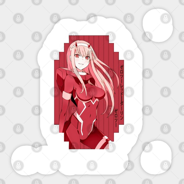 Zero two Sticker by Vhitostore